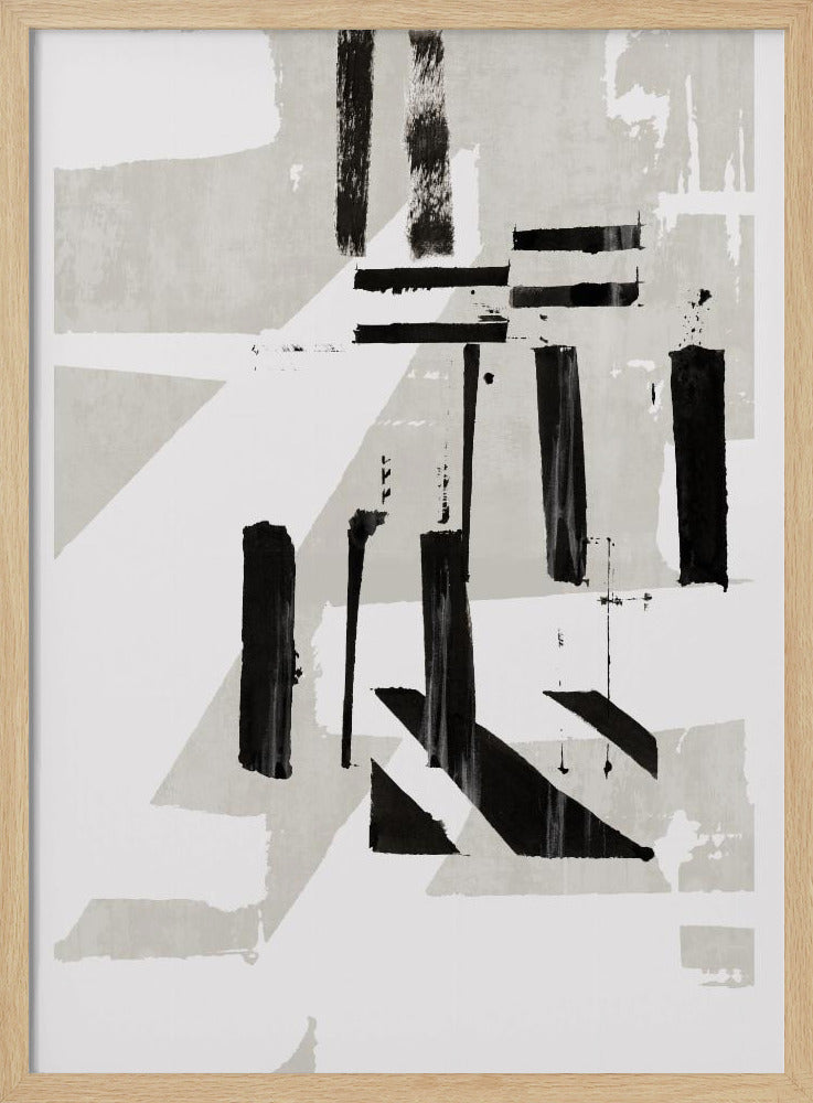 Grey &amp; Black Art Print No 1 | Poster