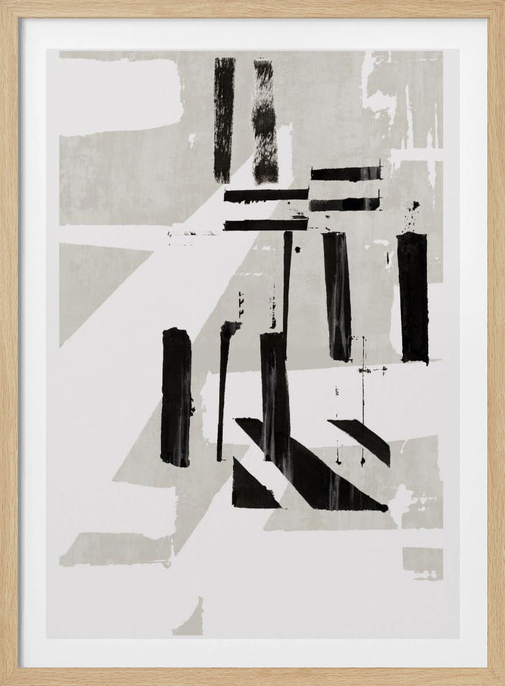 Grey &amp; Black Art Print No 1 | Poster
