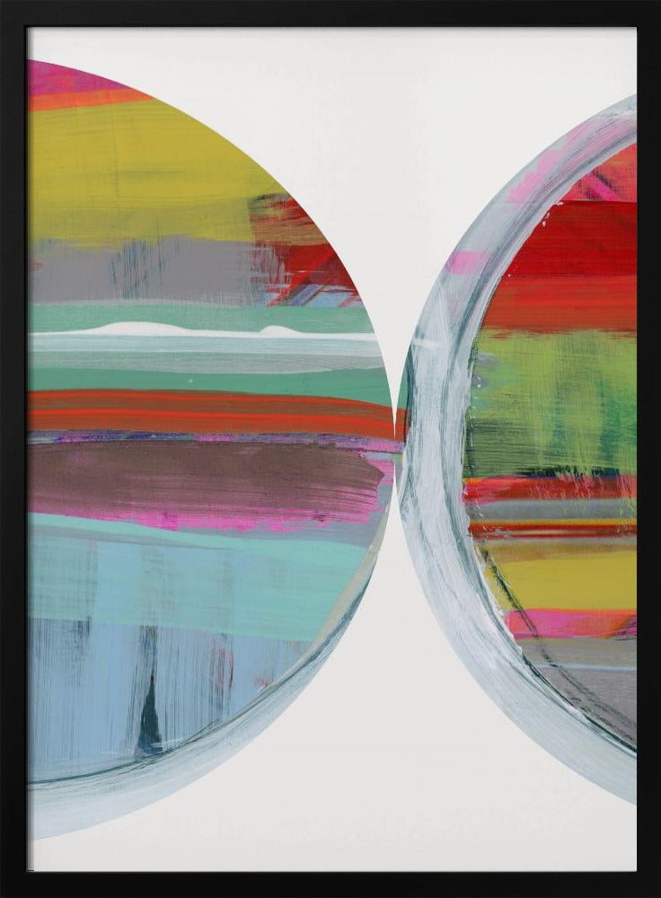 Abstract Stripes &amp; Circles No 2 | Poster