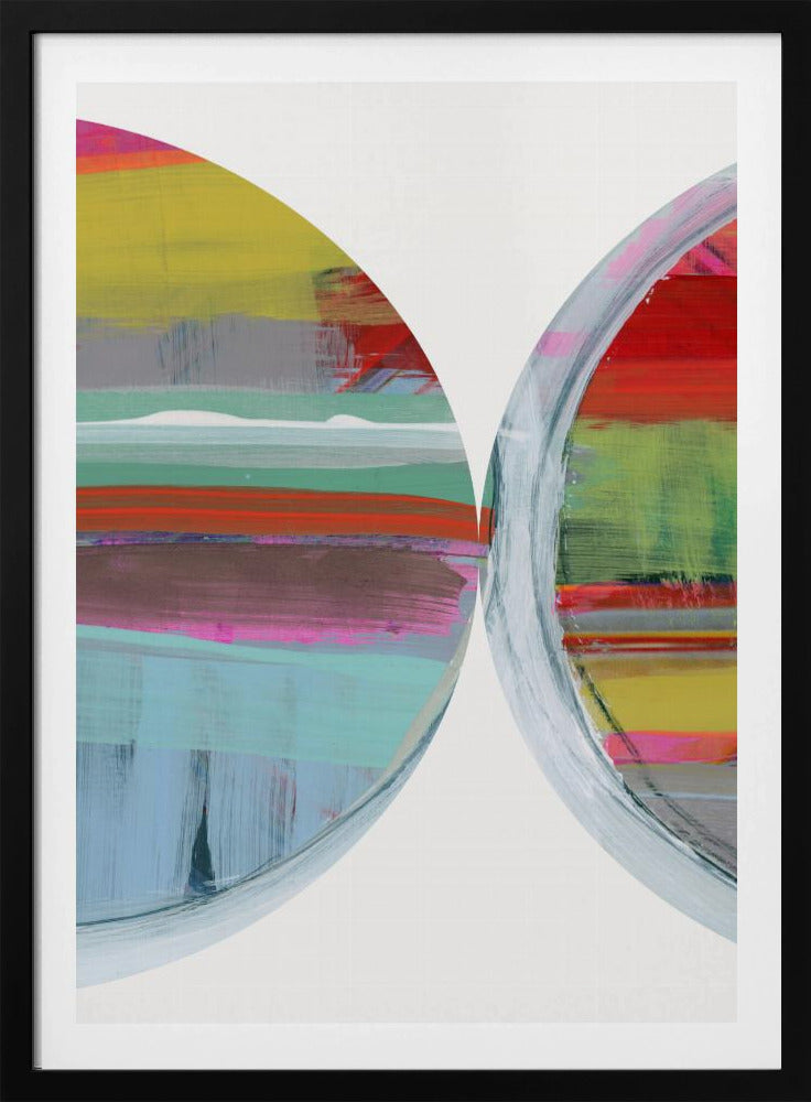 Abstract Stripes &amp; Circles No 2 | Poster