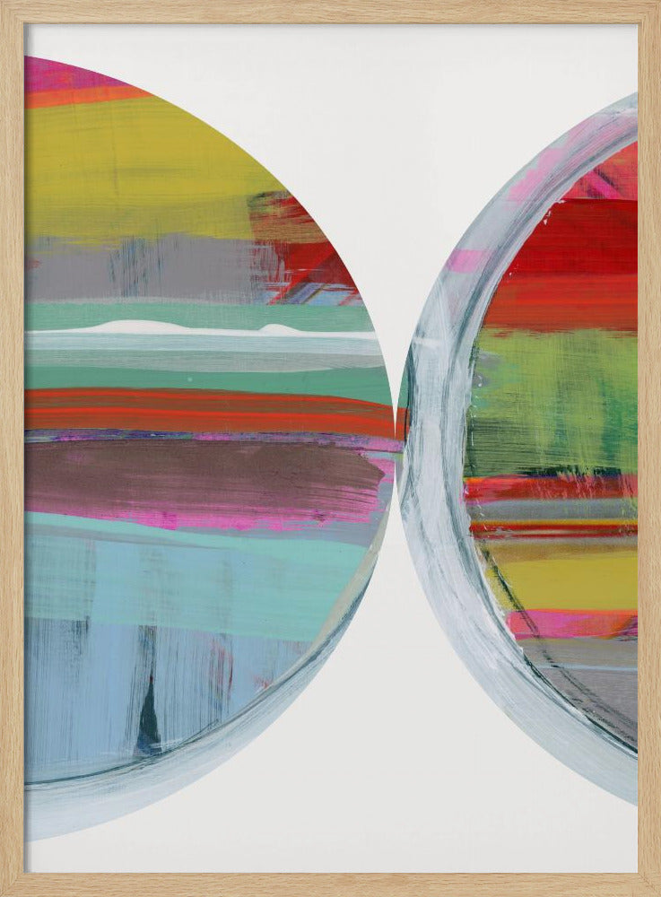 Abstract Stripes &amp; Circles No 2 | Poster