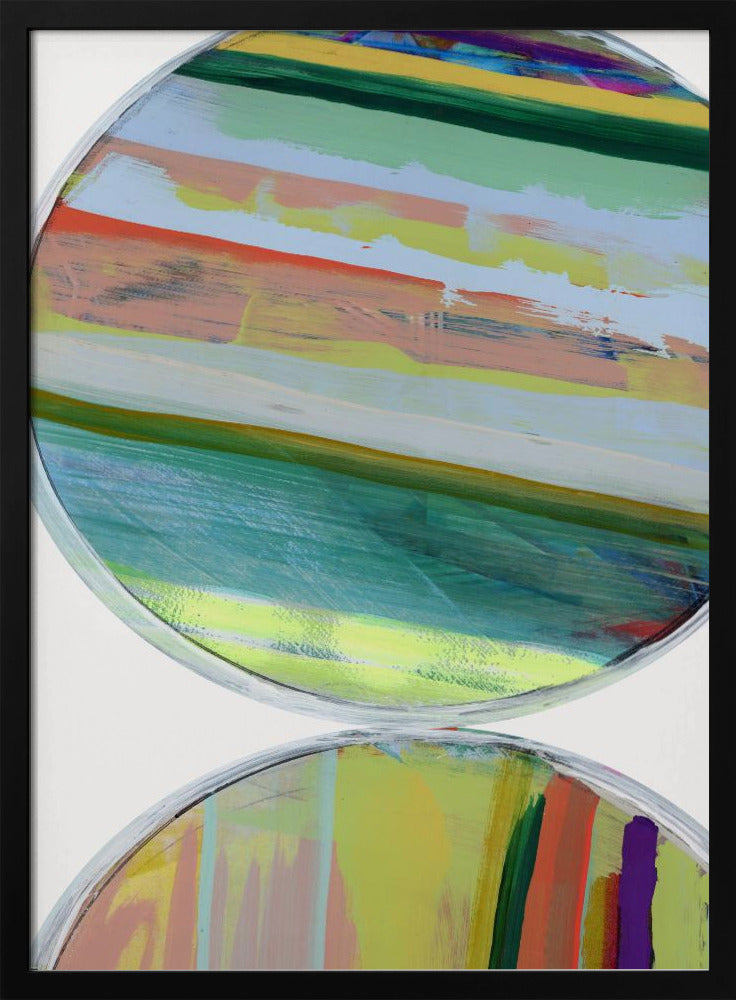 Abstract Stripes &amp; Circles No 1 | Poster