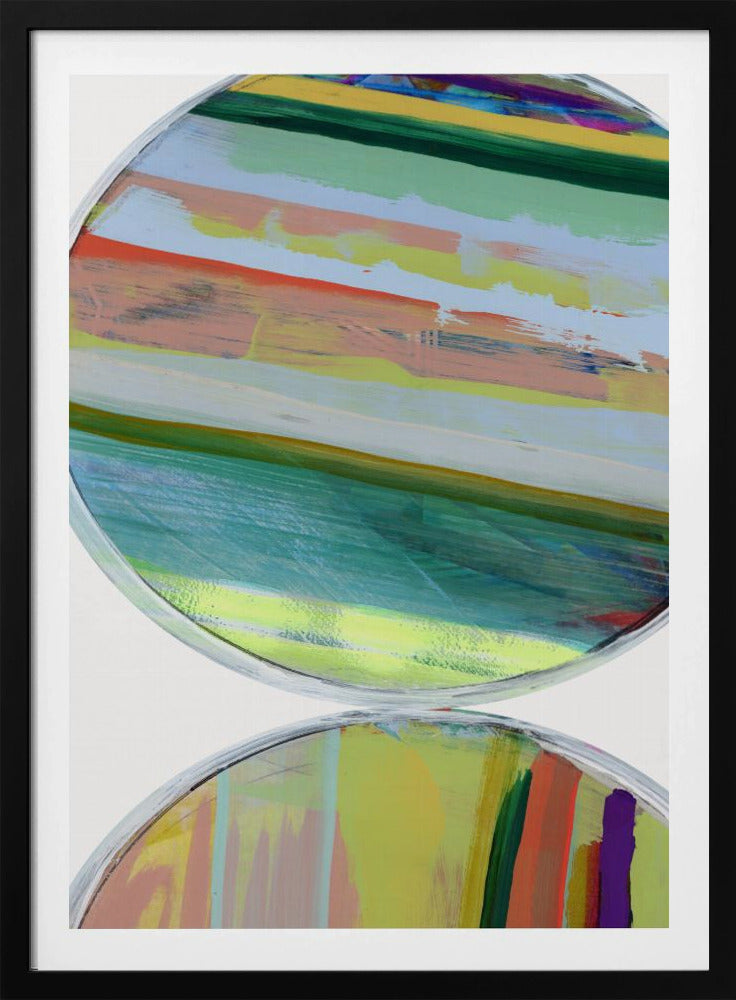 Abstract Stripes &amp; Circles No 1 | Poster