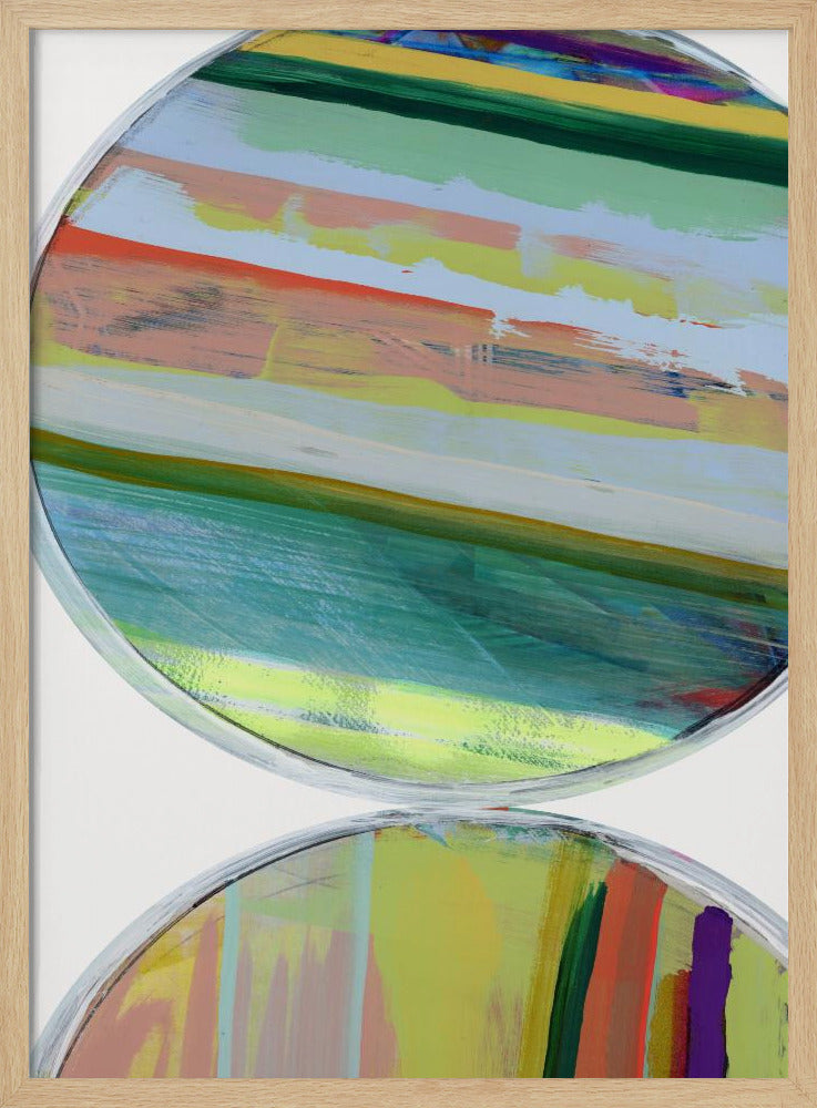 Abstract Stripes &amp; Circles No 1 | Poster