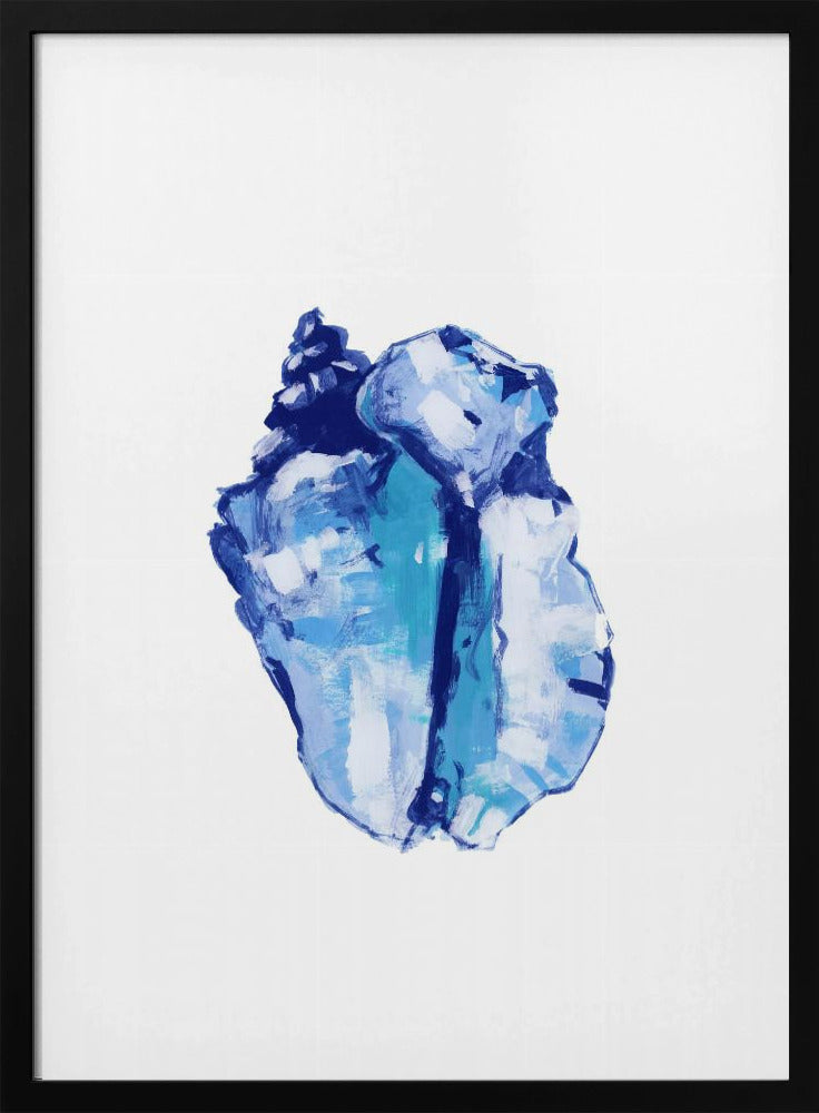 Blue Seashell On White Background No 1 | Poster