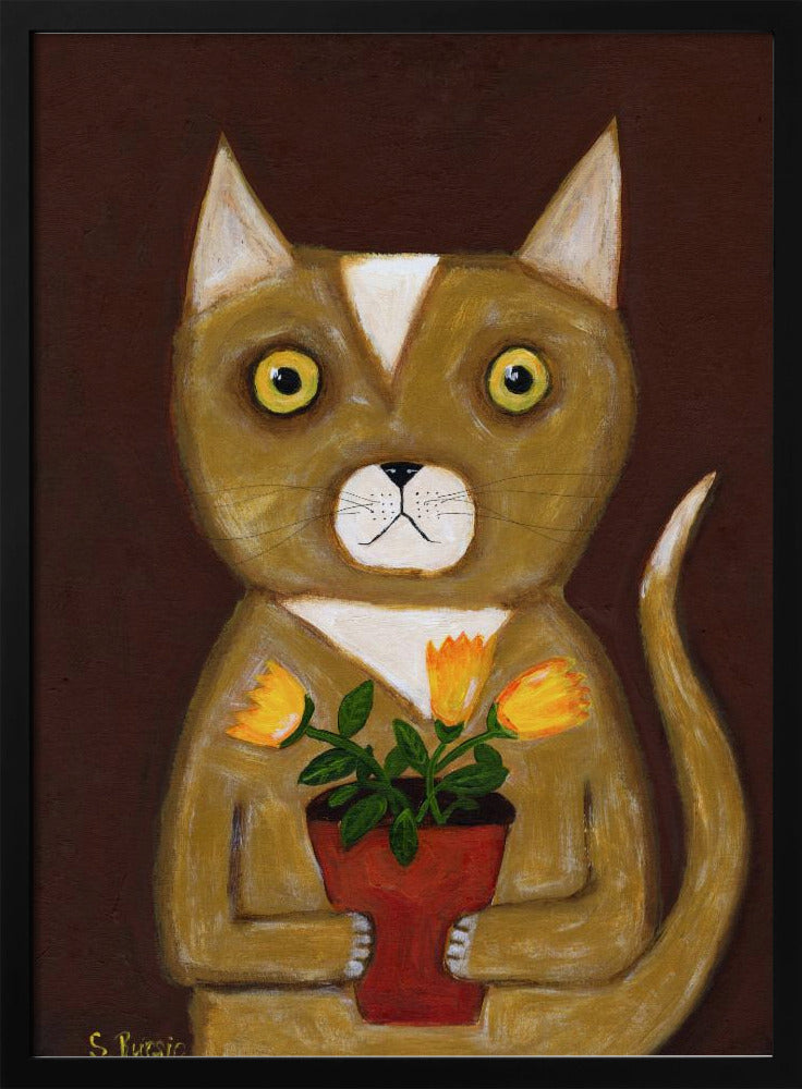 Pot Plant Cat | Poster