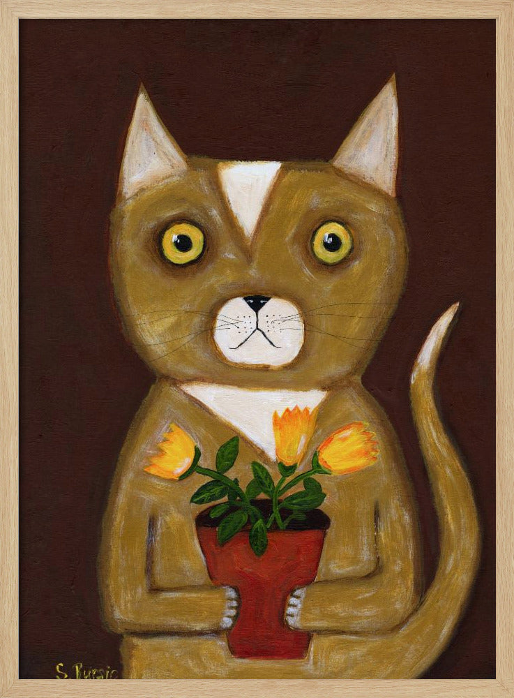Pot Plant Cat | Poster
