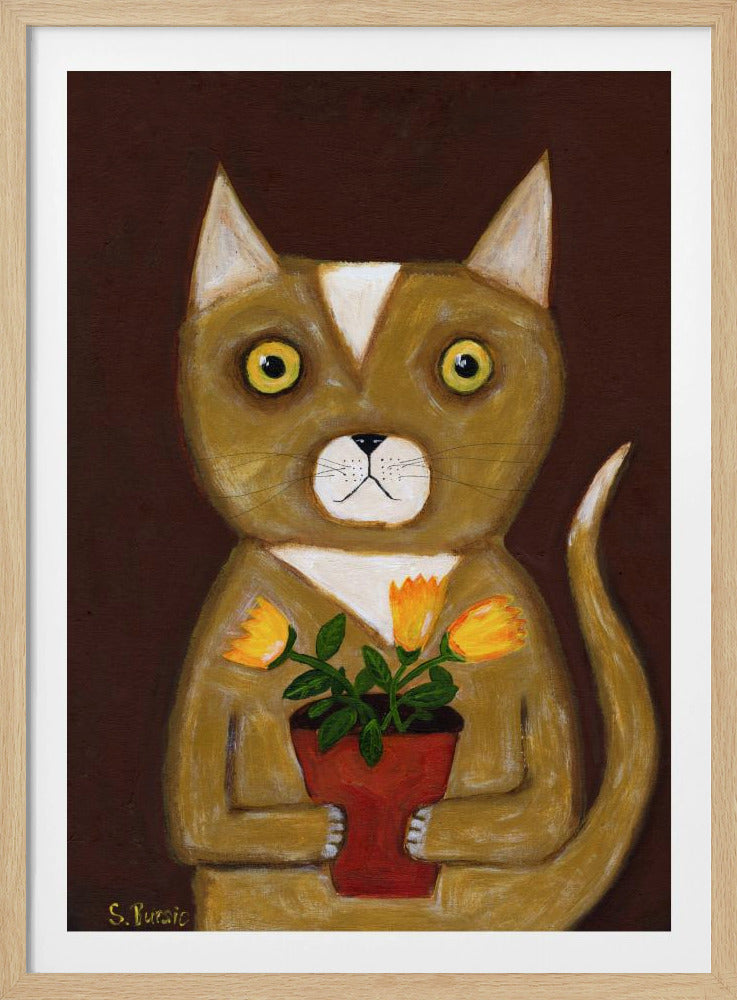 Pot Plant Cat | Poster