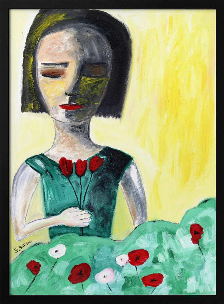 Lady in Garden | Poster