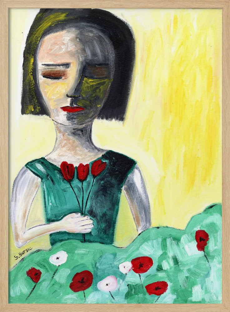 Lady in Garden | Poster