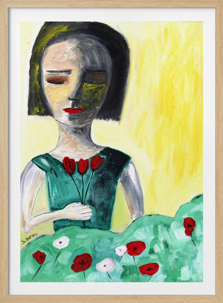 Lady in Garden | Poster