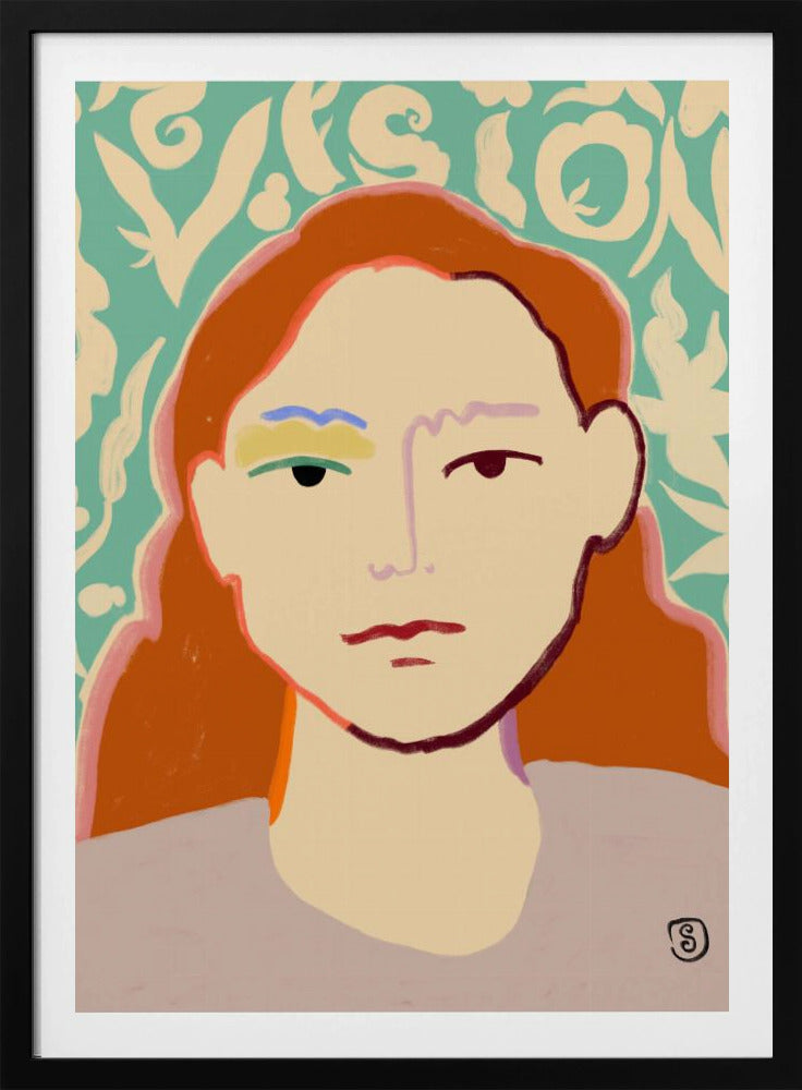 Stylized Face With Earthy Tones | Poster