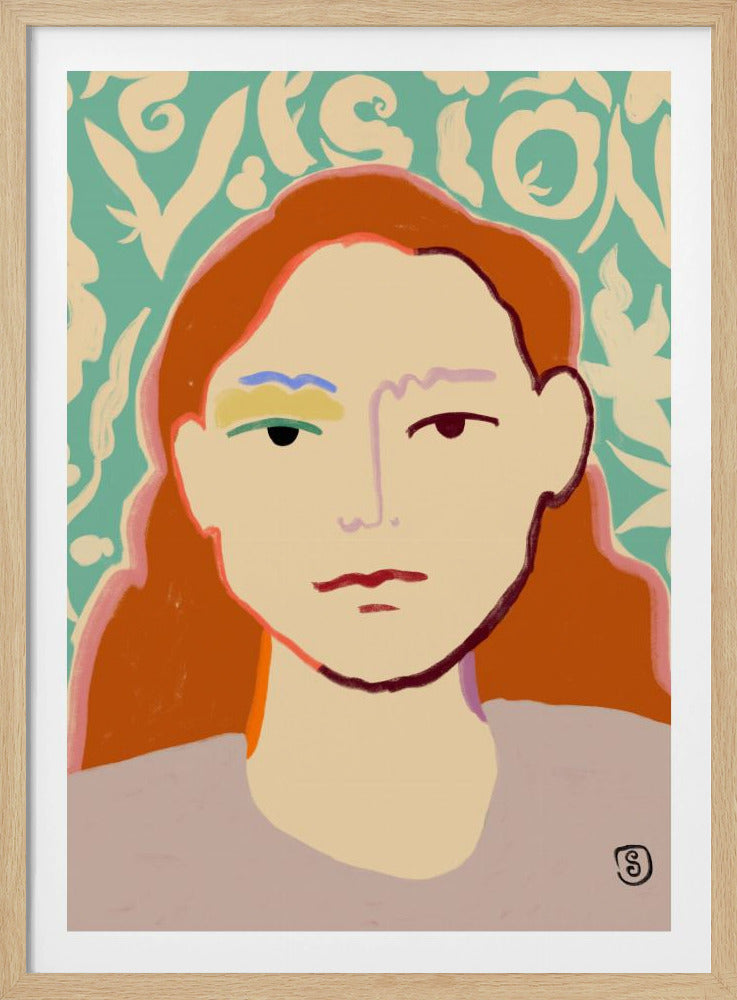 Stylized Face With Earthy Tones | Poster