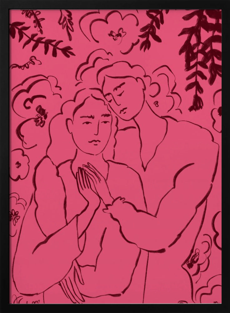 Holding Hands Pink | Poster