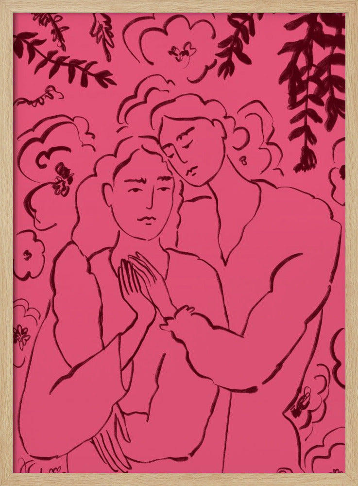 Holding Hands Pink | Poster