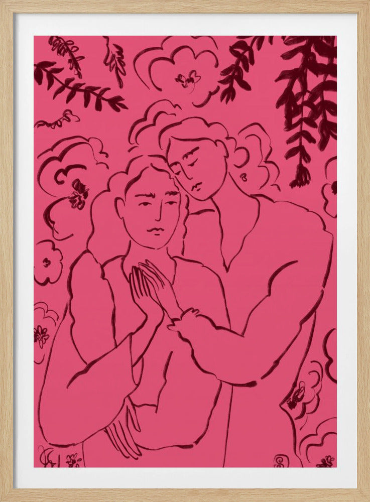 Holding Hands Pink | Poster