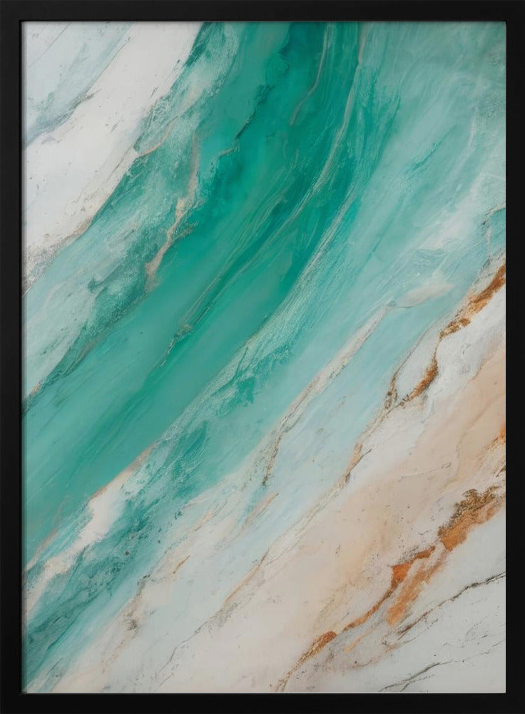 Ocean Waves Or Marble Patterns | Poster