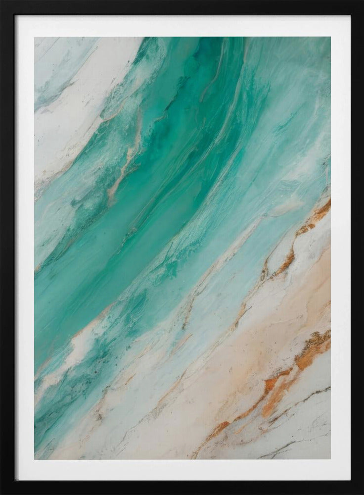 Ocean Waves Or Marble Patterns | Poster