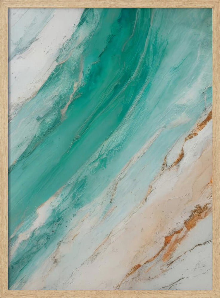 Ocean Waves Or Marble Patterns | Poster