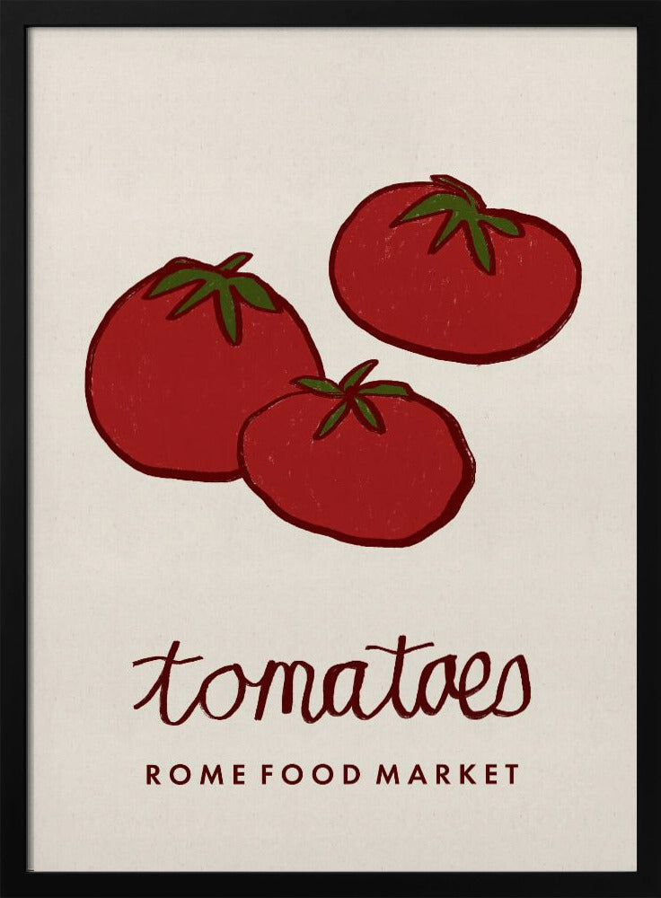 Food Art - Tomatoes Rome Food Market | Poster