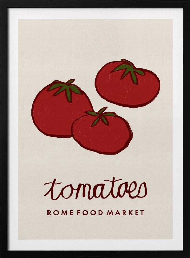 Food Art - Tomatoes Rome Food Market | Poster