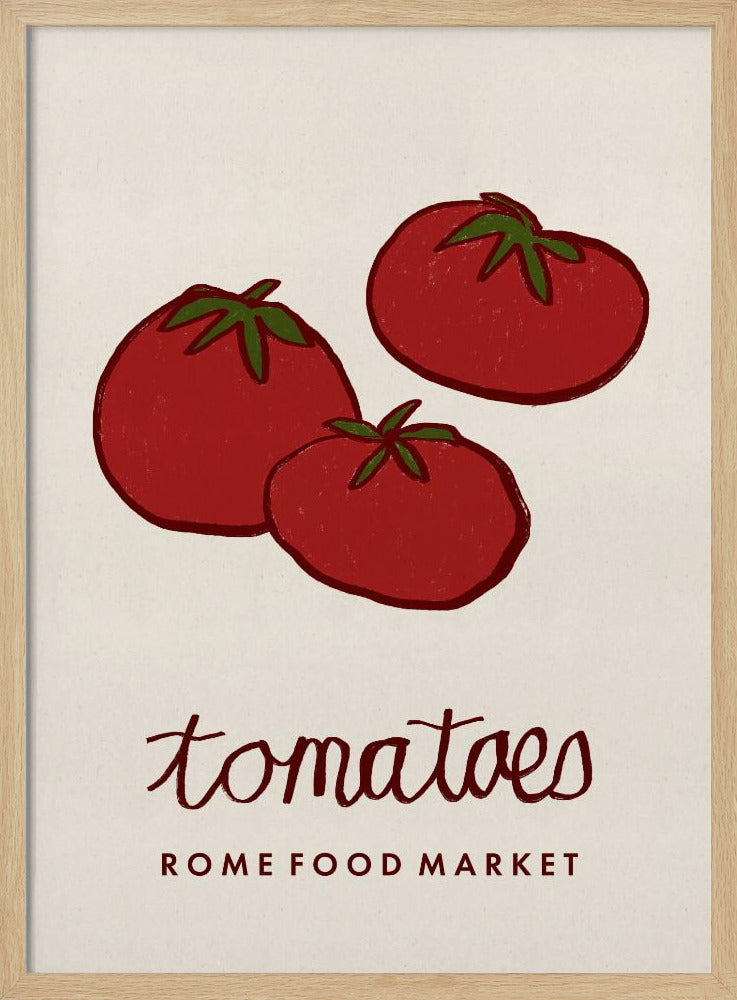 Food Art - Tomatoes Rome Food Market | Poster