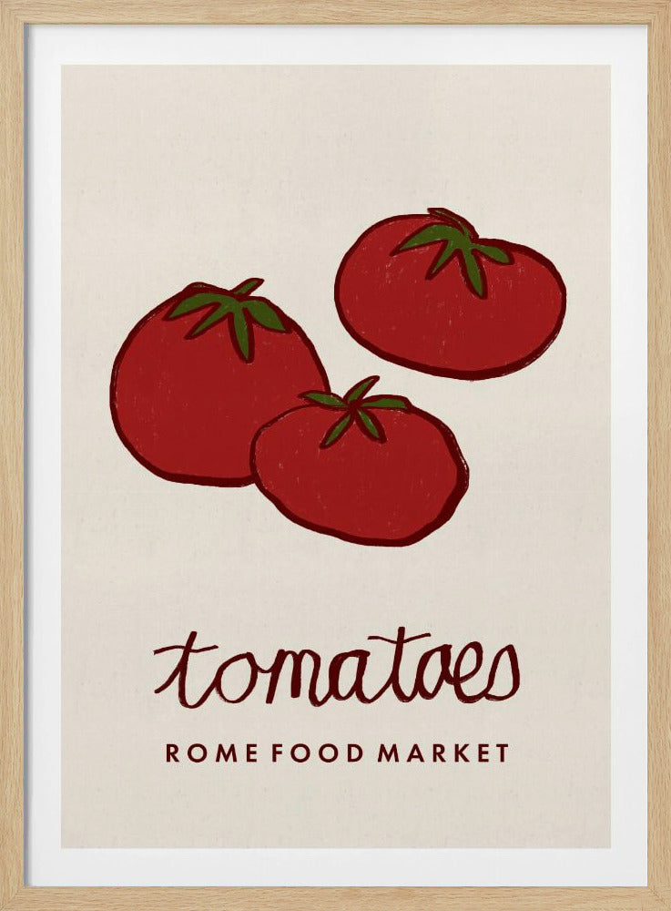 Food Art - Tomatoes Rome Food Market | Poster