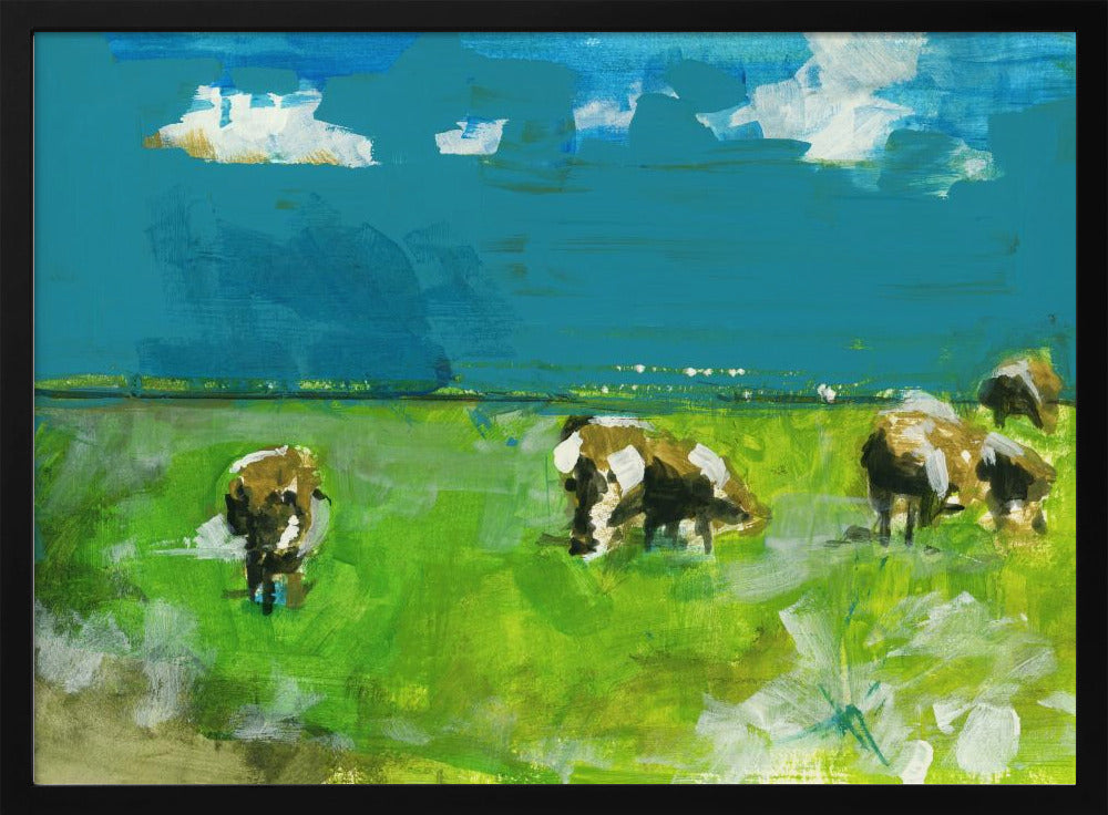 Cows In Landscape Print No 2 | Poster