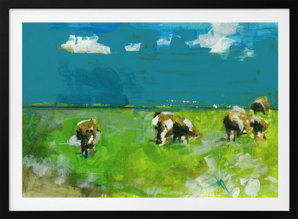 Cows In Landscape Print No 2 | Poster