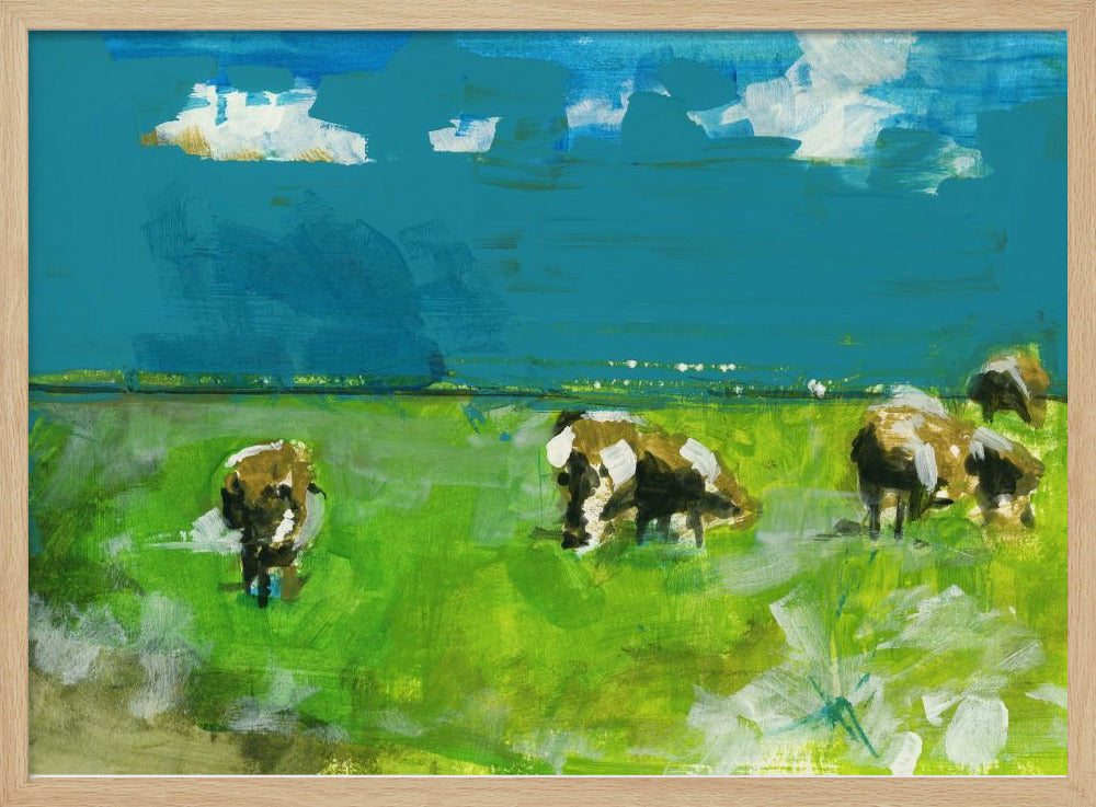 Cows In Landscape Print No 2 | Poster