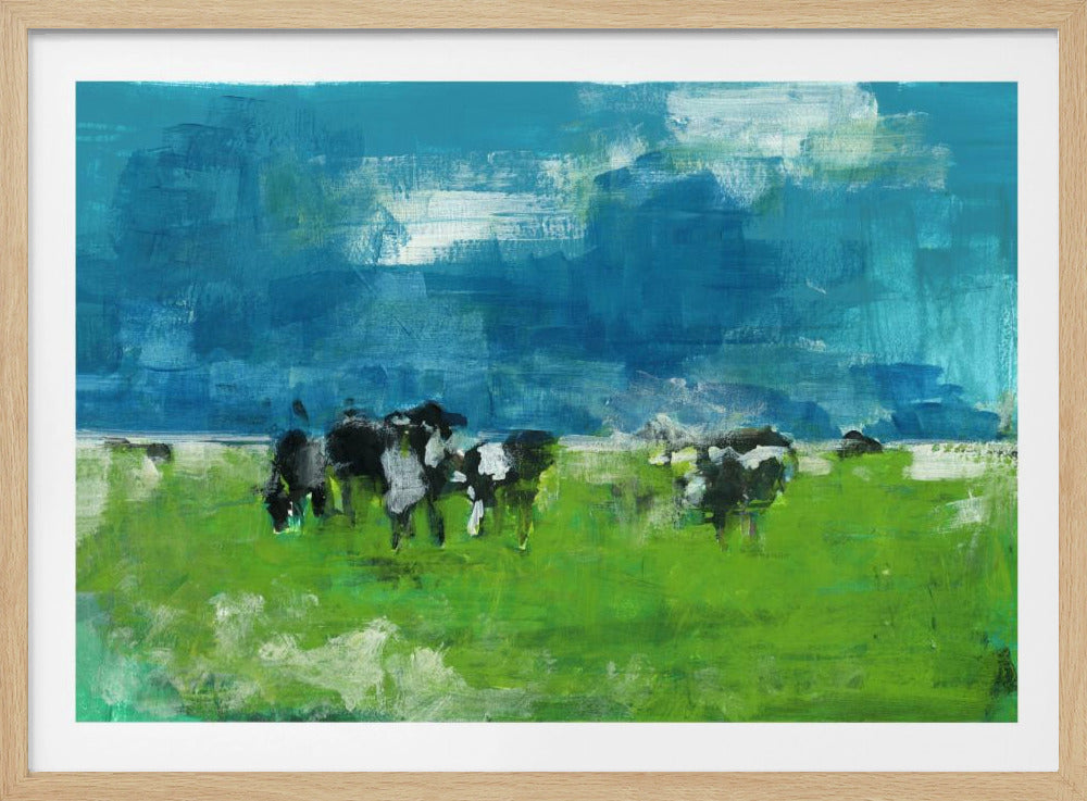 Cows In Landscape Print No 1 | Poster