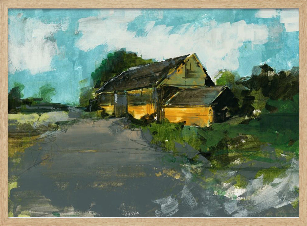 Country Barn Landscape 1 | Poster