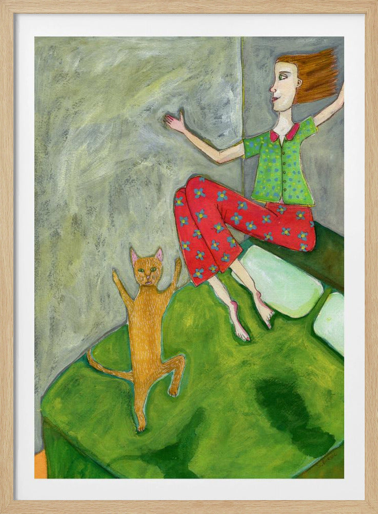 Cat Lover Jumping Joyful | Poster