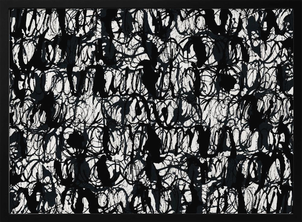 Abstract Ink Swirls Black 2 | Poster