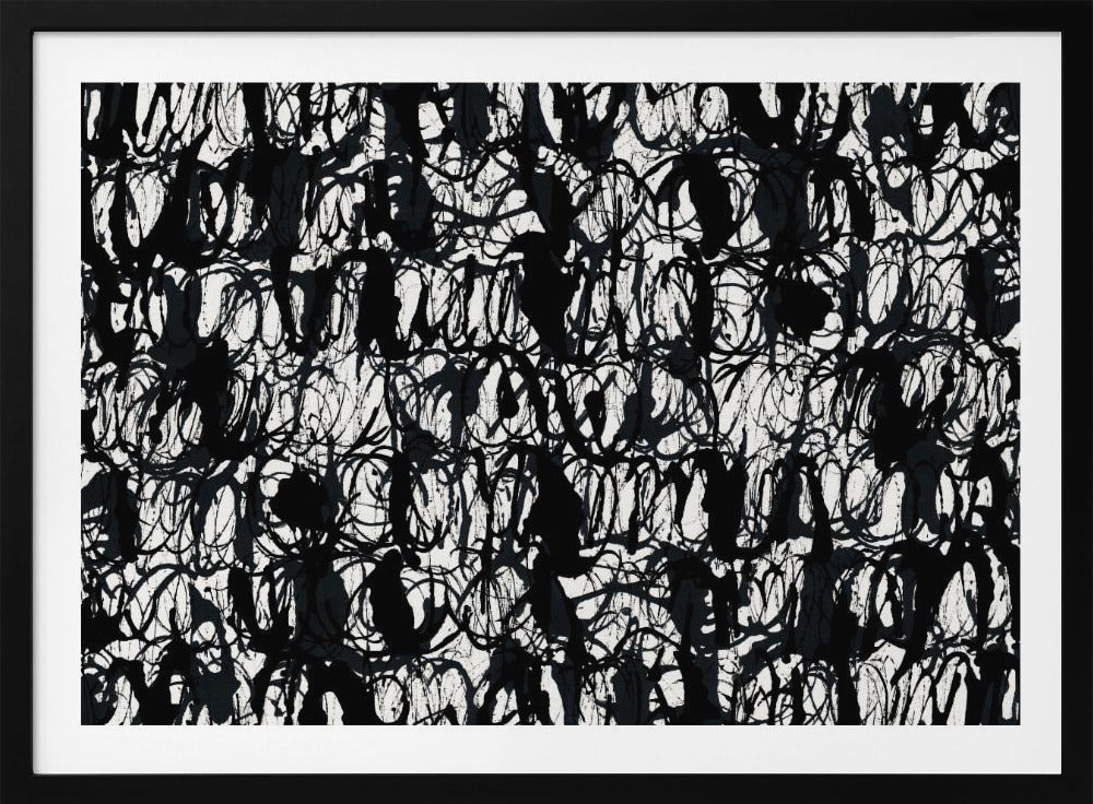 Abstract Ink Swirls Black 2 | Poster