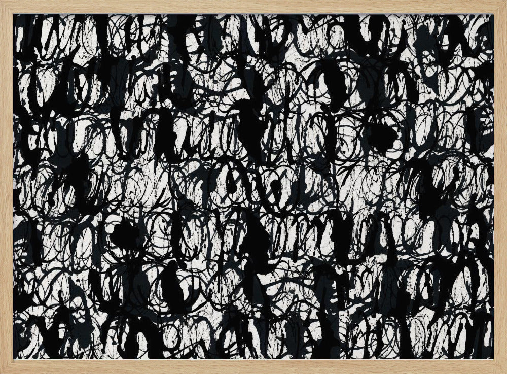 Abstract Ink Swirls Black 2 | Poster
