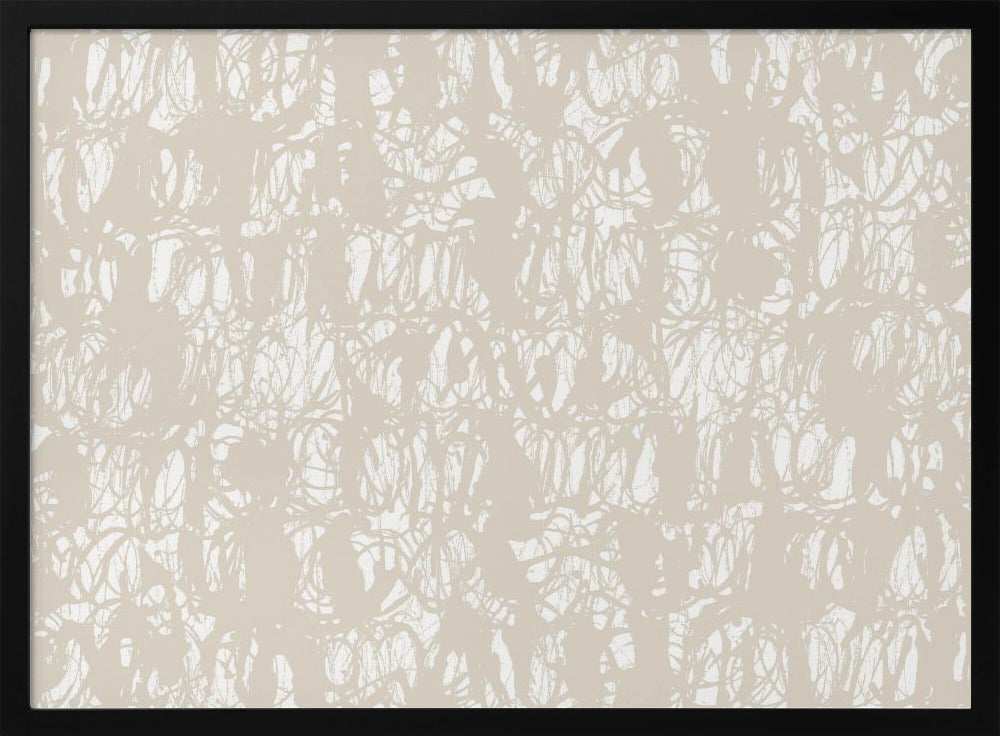 Abstract Ink Swirls Beige 1 | Poster