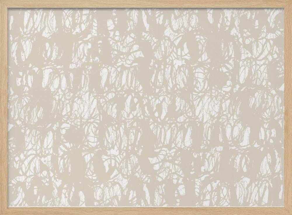 Abstract Ink Swirls Beige 1 | Poster