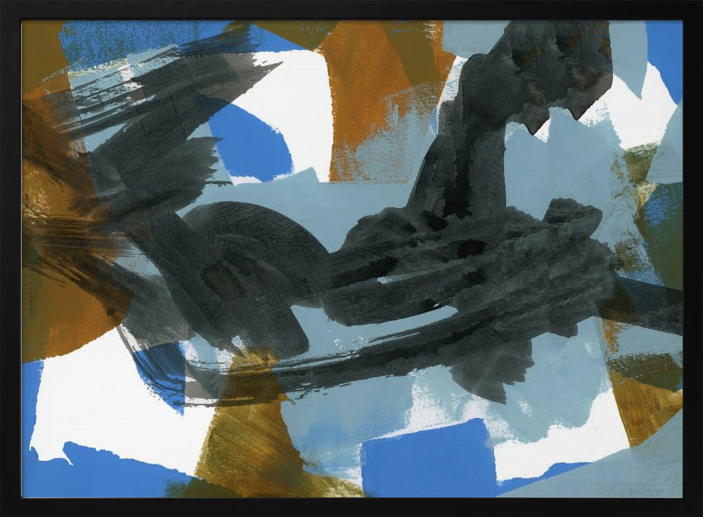 Abstract Blue Dance No 1 | Poster