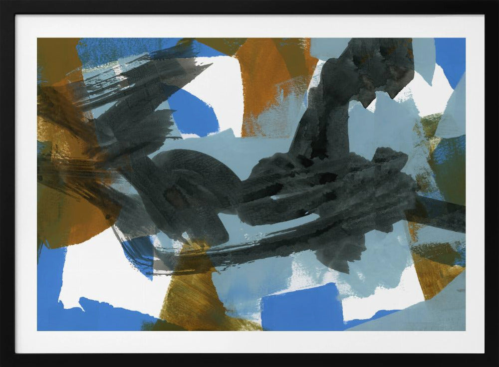 Abstract Blue Dance No 1 | Poster