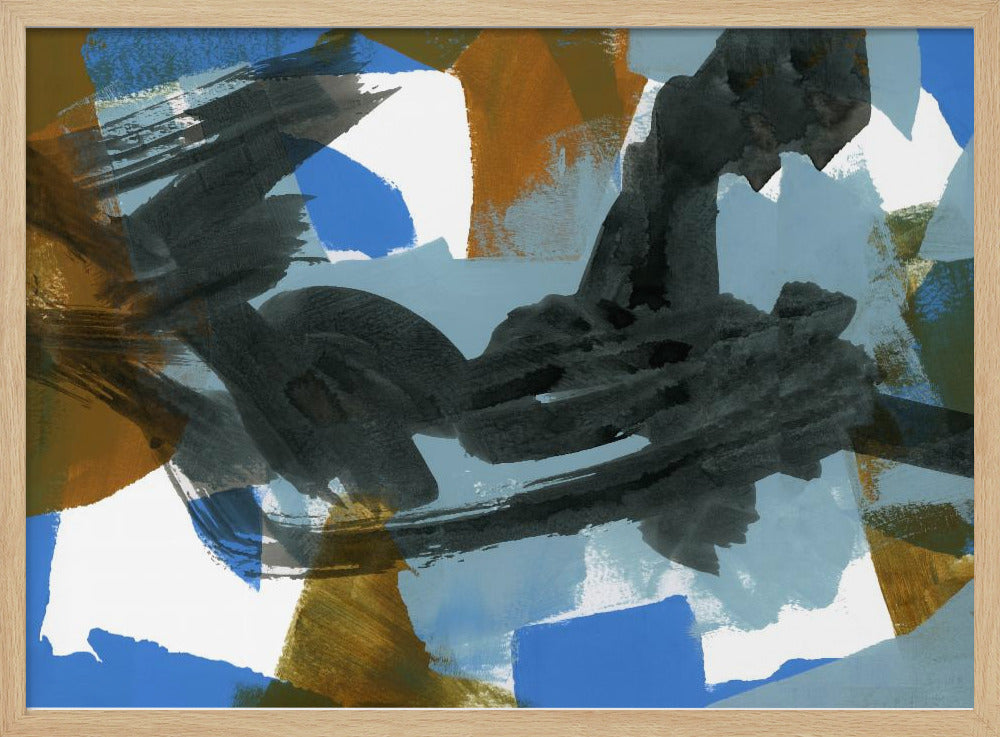 Abstract Blue Dance No 1 | Poster