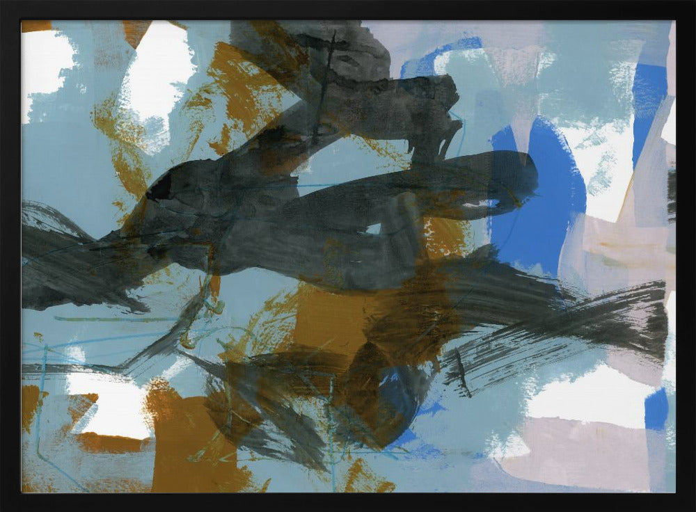 Abstract Blue Dance No 2 | Poster