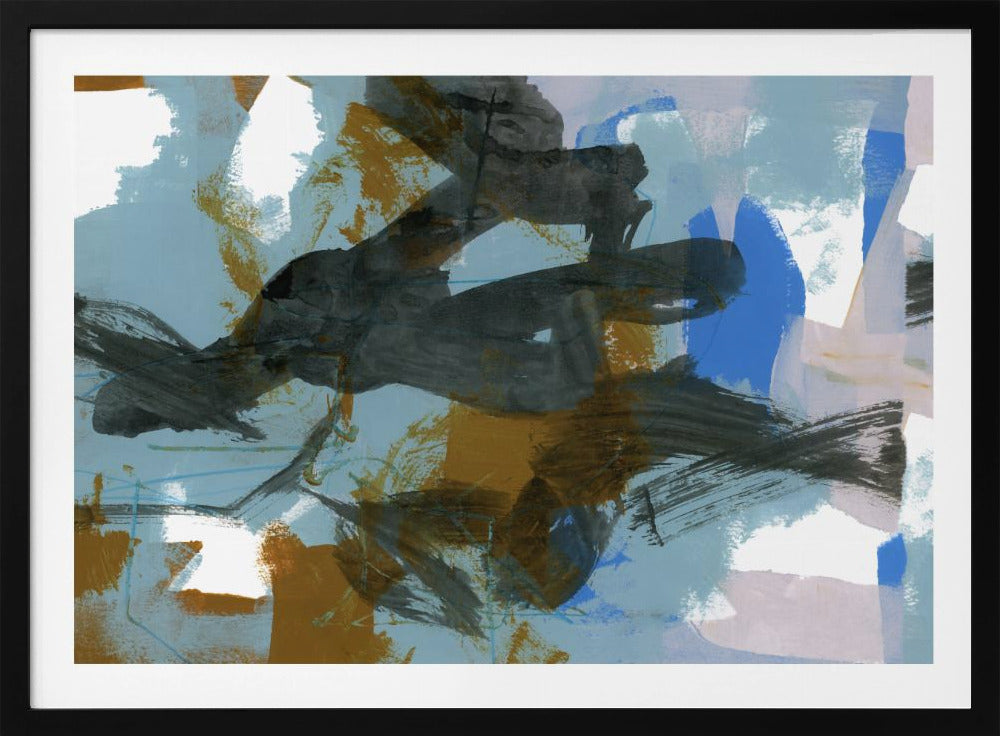 Abstract Blue Dance No 2 | Poster