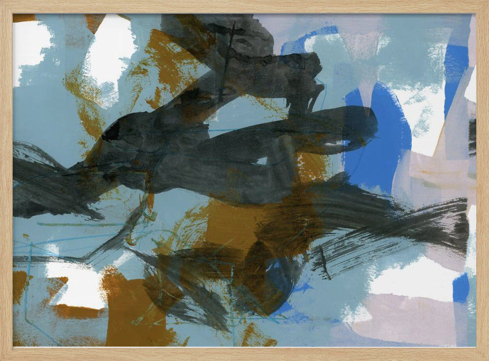 Abstract Blue Dance No 2 | Poster