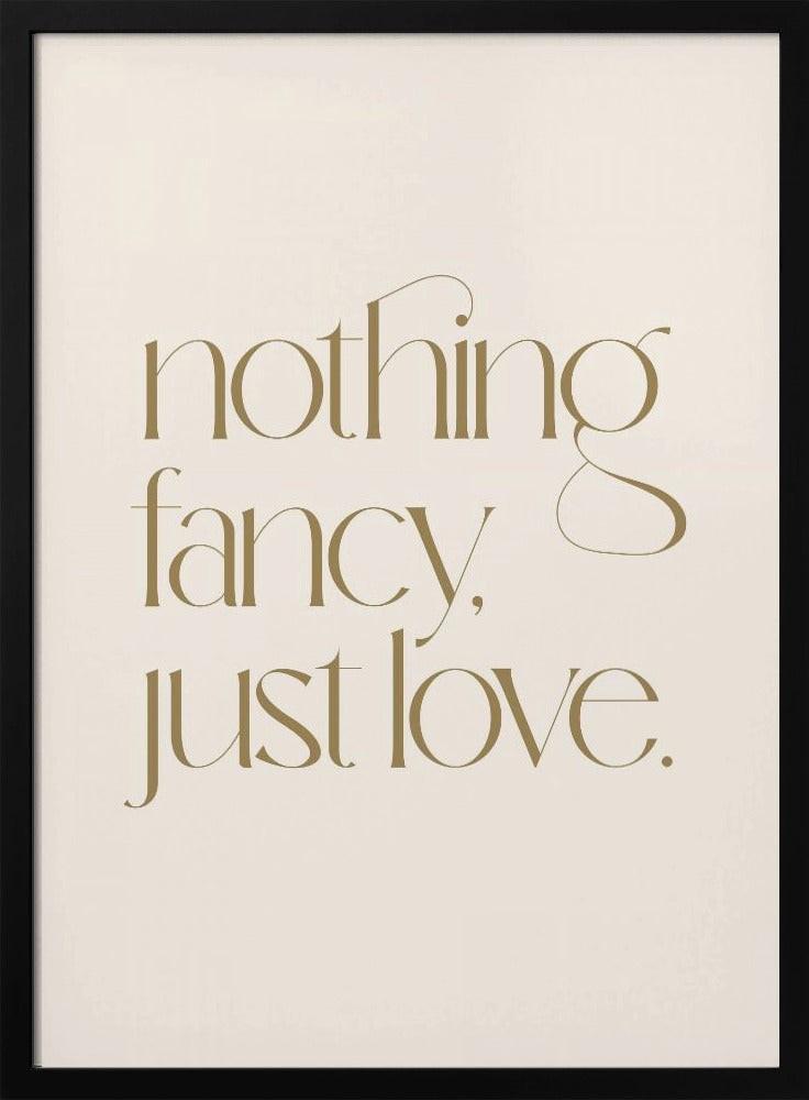 Nothing Fancy Just Love | Poster
