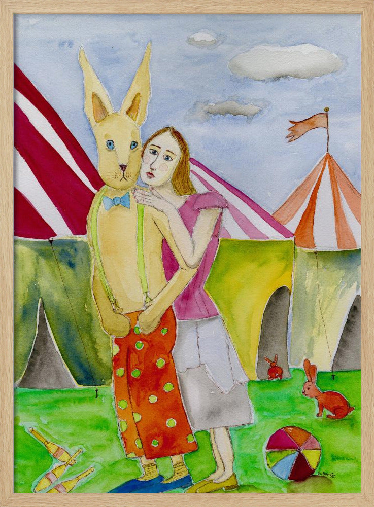 Circus Performers with Rabbits | Poster