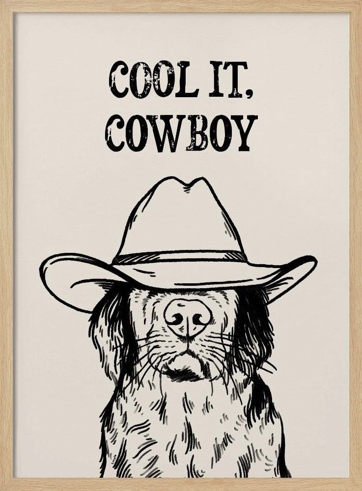 Cool it Cowboy Black | Poster