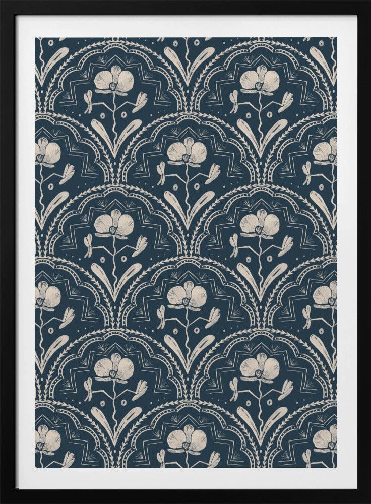 Boho Orchid Tiles Pattern | Poster