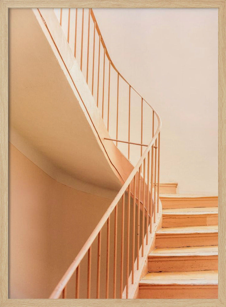 Orange Steps | Architectural Minimalism | Poster