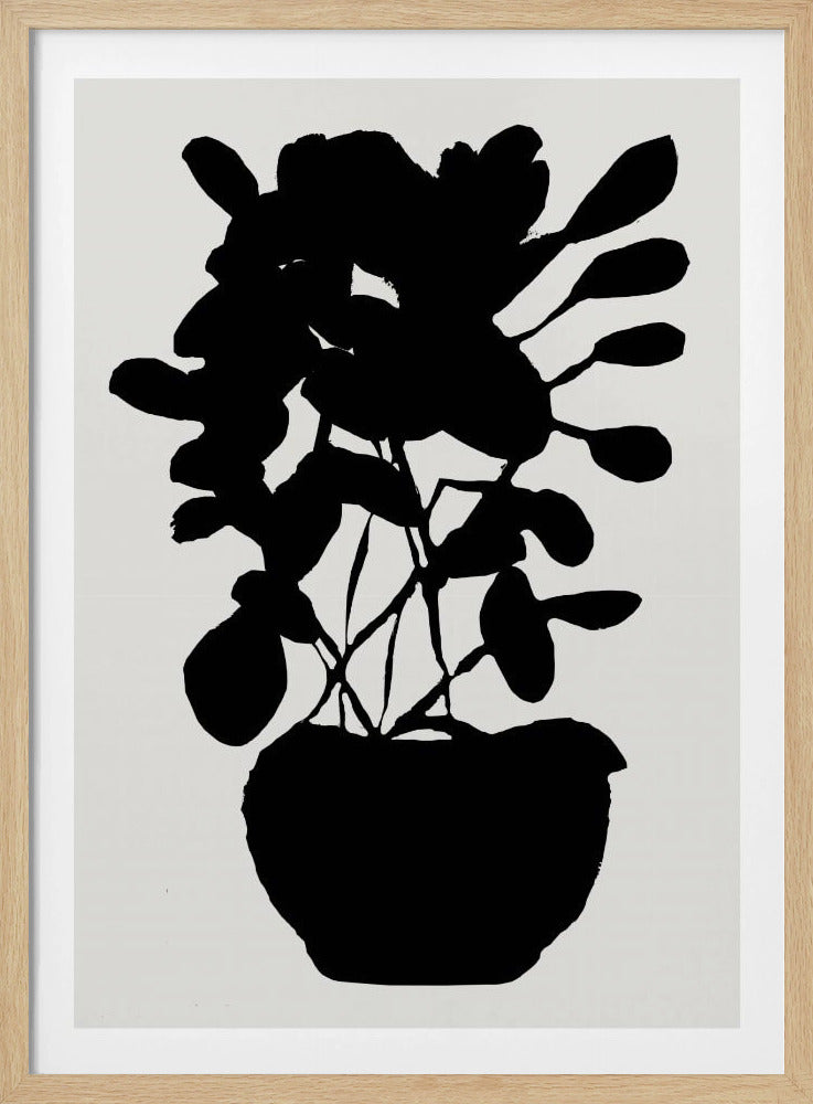 Potted Plant Silhouette No3 | Poster